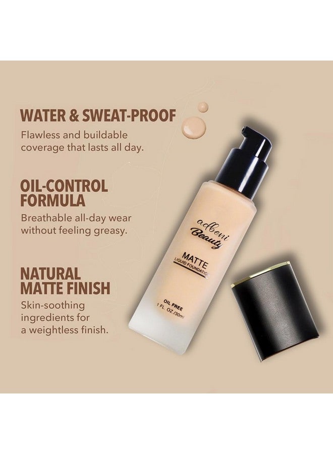 adbeni Matte Liquid Foundation 30Ml | Silky Smooth Weightless Effect & Long Lasting | Flawless Finish & Shine-Free Complexion | All Skin Types (Shade-01) - Image 2