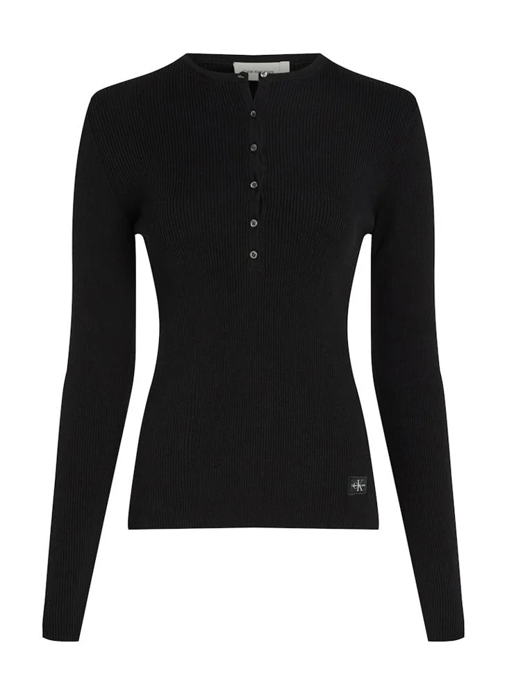 Calvin Klein Jeans Logo Deatil Knitted Sweaters