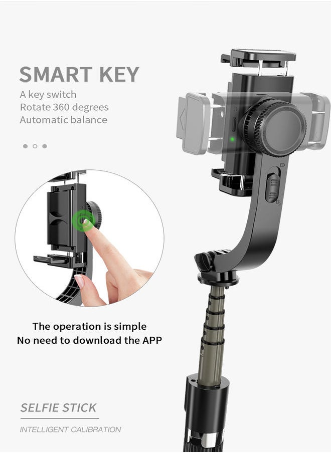 DETREND - Foldable Bluetooth Gimbal Stabilizer Selfie Stick Tripod Anti-Shake Handheld for Mobile Phone with Wireless Remote Shutter - Image 1