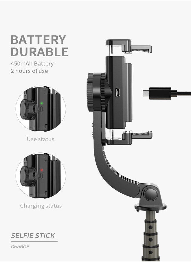 DETREND - Foldable Bluetooth Gimbal Stabilizer Selfie Stick Tripod Anti-Shake Handheld for Mobile Phone with Wireless Remote Shutter - Image 1
