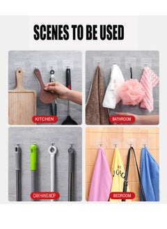 Generic 10Pcs Wall Hooks Self Adhesive Sticker Hanger Transparent 6 Centimeter  - Image 4