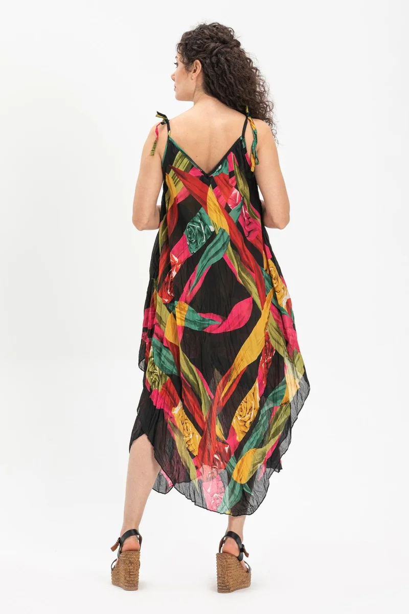 Eliş Şile Bezi Floral Print Midi Dress