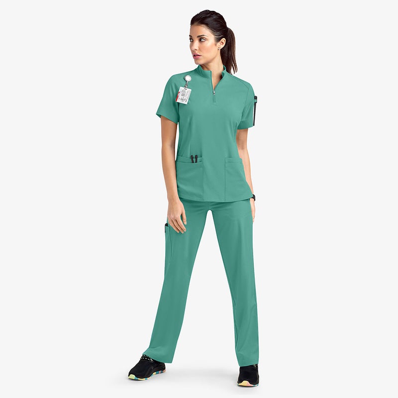 AliExpress Hot Sale Hand Washing Clothes Work Clothes Uniform Stand Collar suit Elastic Quick-drying Medical Operating Room Surgical Clothes 42108-Brown  - Image 4