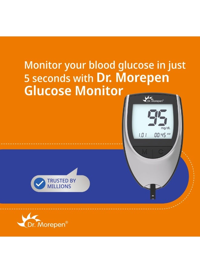دكتور.موربين نظام Dr. Morepen BG-03 Gluco One لمراقبة مستوى الجلوكوز في الدم (بدون شرائط) - Image 3