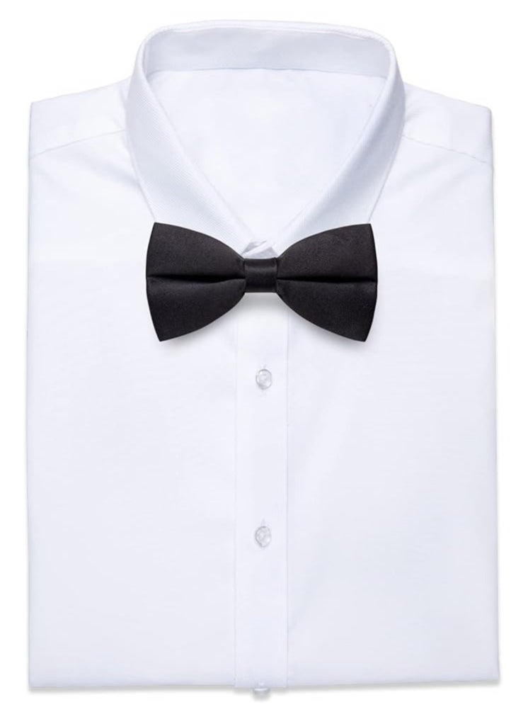 Generic - Pre-Tied Bow Tie Satin Solid Bowtie Adjustable Tuxedo Bowties for Men and Boys - Image 1