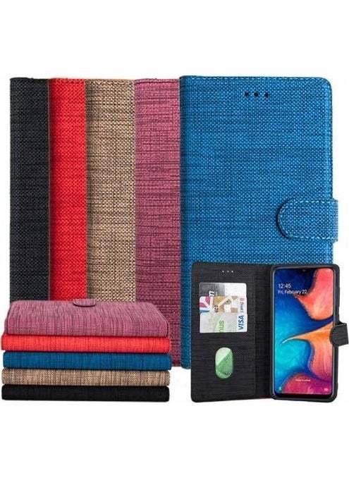 Kvy - Samsung Galaxy Note 4 Sports Fabric Wallet Case Red - Image 1