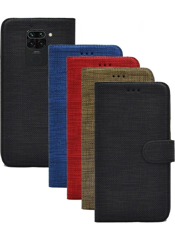 Kvy - Samsung Galaxy Note 4 Sports Fabric Wallet Case Red - Image 1