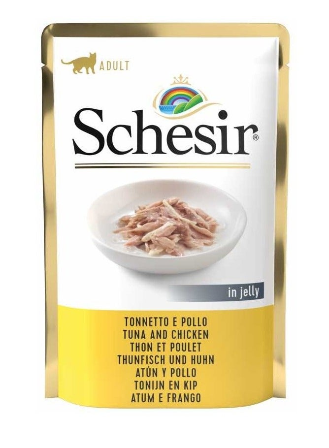 شيسر عبوة من 20 قطعة من طعام القطط التونة مع الدجاج 20x85 جرام - Image 2