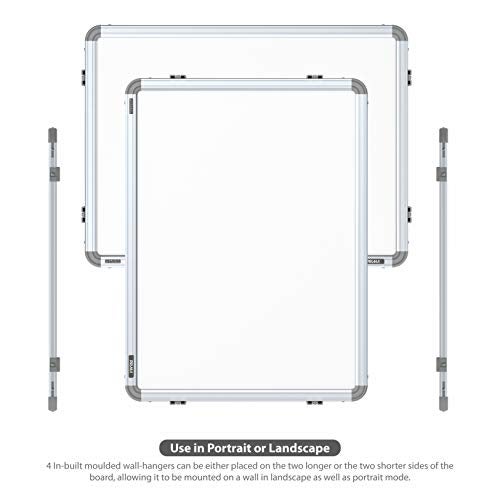Pragati Systems Prima Melamine (Non-Magnetic) Whiteboard for Kids, Home & Kitchen with Heavy-Duty Aluminium Frame | Durable & Smooth Dry Erase Marker Writing Board | Small Size 1.5x2 Feet (Pack of 1) - Image 4