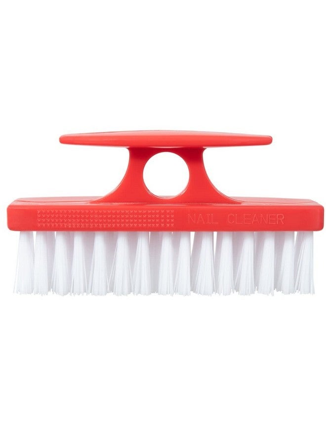 Superio Nail Brush Cleaner With Handle - Durable Brush Scrubber To Clean Toes, Fingernails, Hand Scrubber All Surface Cleaning, Red Heavy Duty Scrub Brush Stiff Bristles, Easy To Hold - Image 1