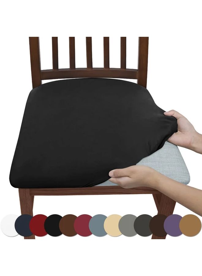 Beige Elastic Milk Fiber Fabric Chair Cover Snug Fit Machine Washable Easy Clean - Image 4