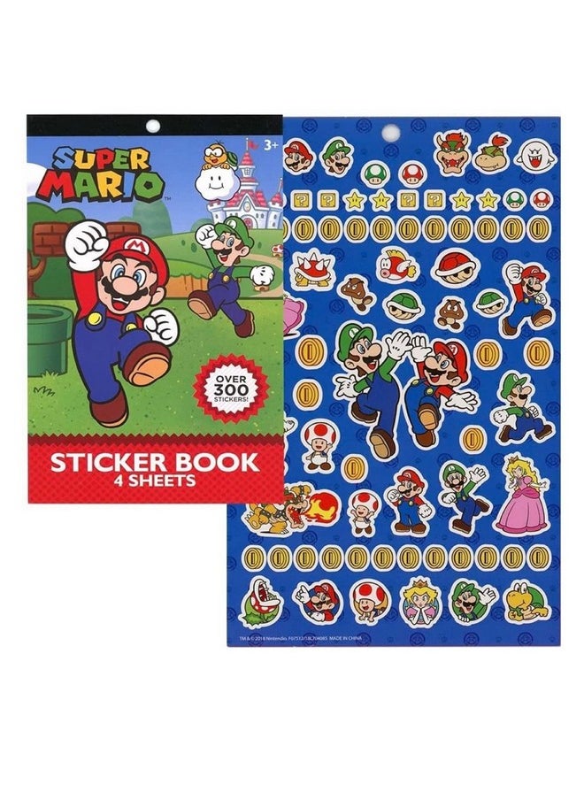 Super Mario Brothers - Upd Super Mario 4 Sheet Sticker Pad 300 Plus Stickers (1 Set) - Image 1