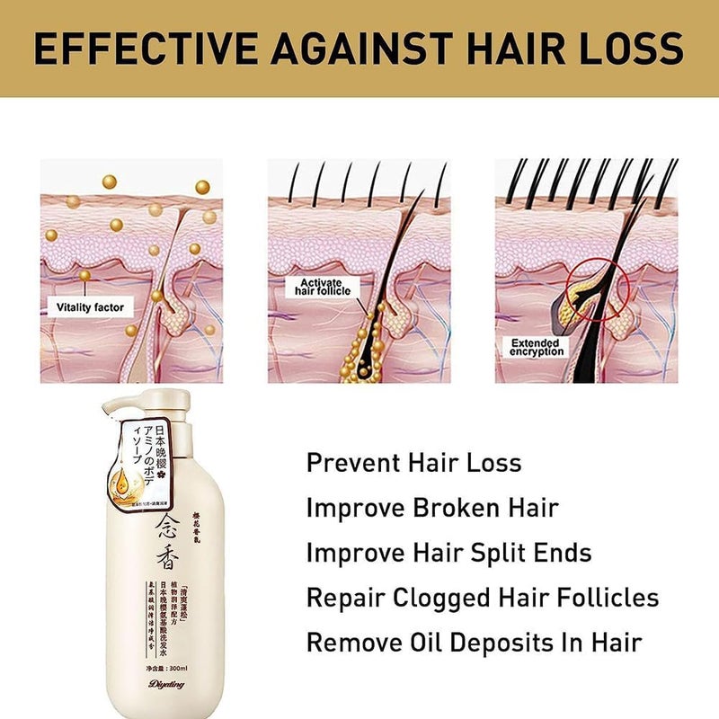Sakura Japanese Shampoo for Hair Loss, Sakura Shampoo and Conditioner Japanese, Sakura Hair Growth Shampoo Japan'S No. 1 Shampoo, Japan Evening Sakura Nianxiang Shampoo, Thick Smooth Hair (1 Group) - Image 5