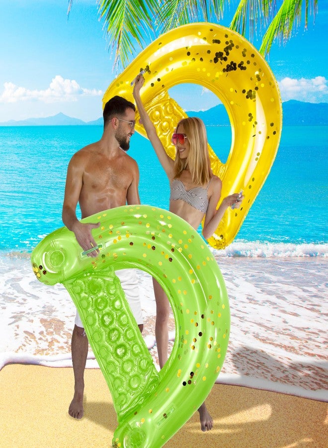 POZA Inflatable Pool Float Chair - Sparkle Confetti Lounge Inflatable Pool Floats, 2 Built in Cup Holders & Handles, Adult Inflatable Pool Lounger Floating Chair for Beach, Lake & Pool - 48x38 Inch - Image 5