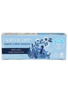 NATRACARE Natracare Non-Applicator 100% Organic Cotton Tampons, Super, Totally Chlorine Free, Biodegradable and Compostable (12 Pack, 240 Tampons Total)  - Image 1