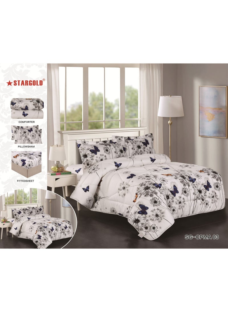 ستارجولد طقم لحاف مقاس كينج فائق النعومة من الألياف الدقيقة مطبوع 4 قطع - Image 2