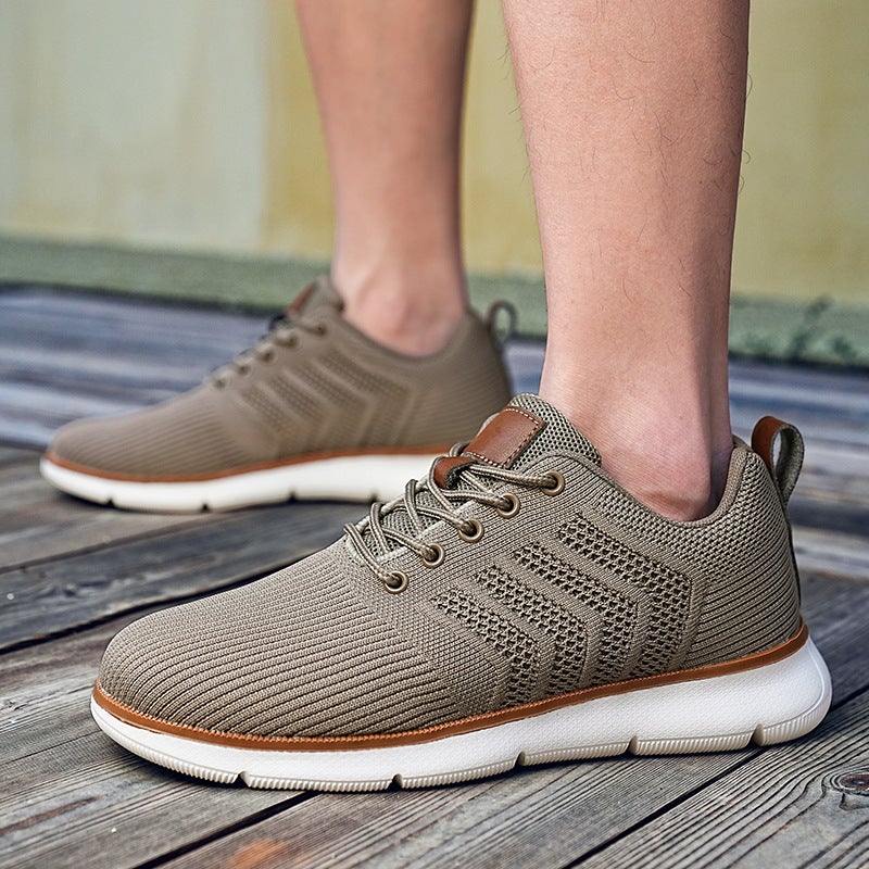 Men's Large Size Knit Sneakers Casual Soft Sole - Image 1