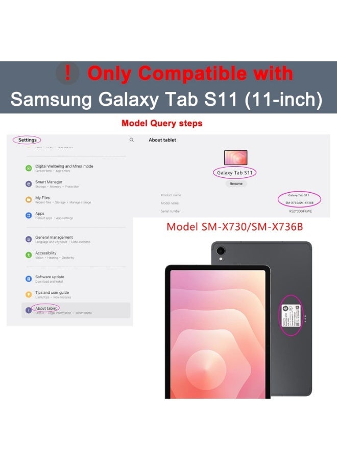 Protect Samsung Galaxy Tab S11 11" Bluetooth Keyboard Case with Multi-Touch Trackpad | Backlit Bluetooth Keyboard Cover | Detachable Slim Protective Case by PROTECT | HL118A-11 - Image 3