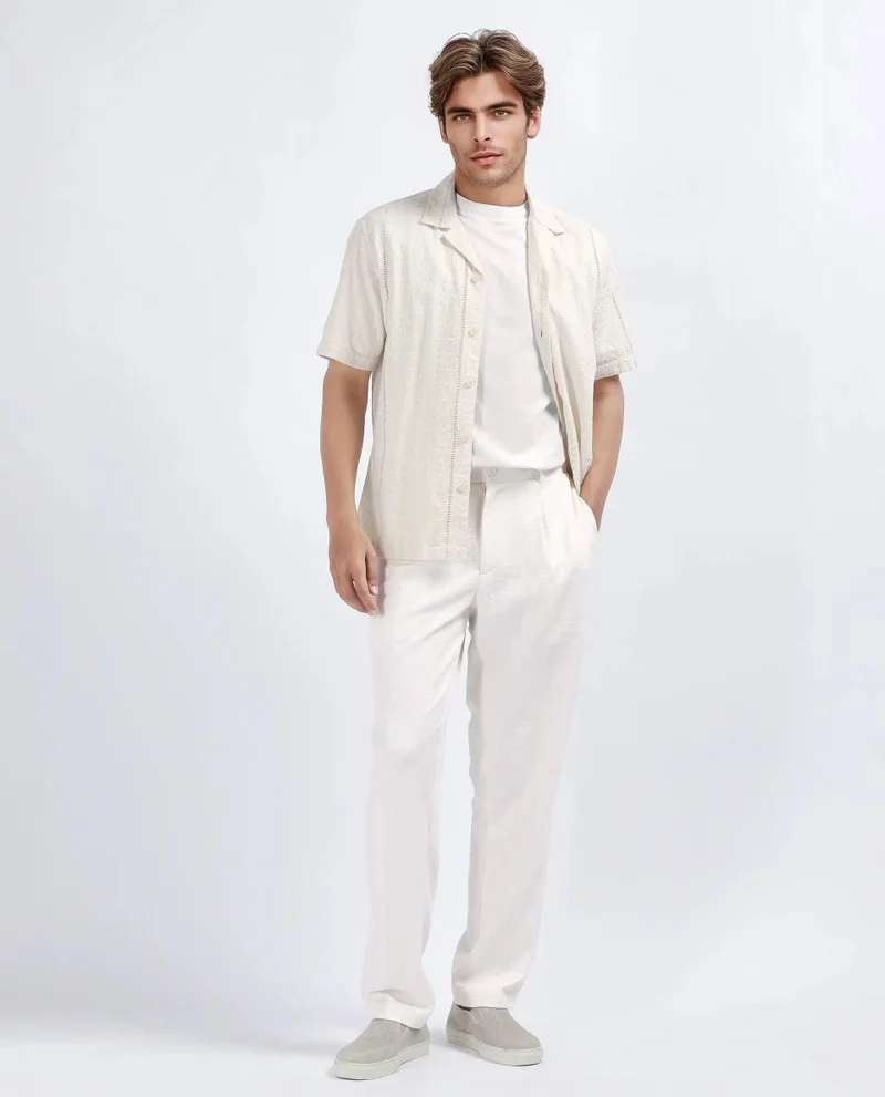 Rare Rabbit Men's Baggy Fit Drawstring Trouser