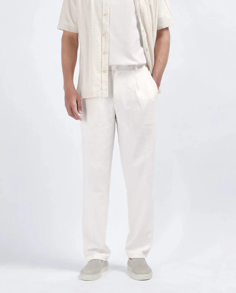 Rare Rabbit Men's Baggy Fit Drawstring Trouser