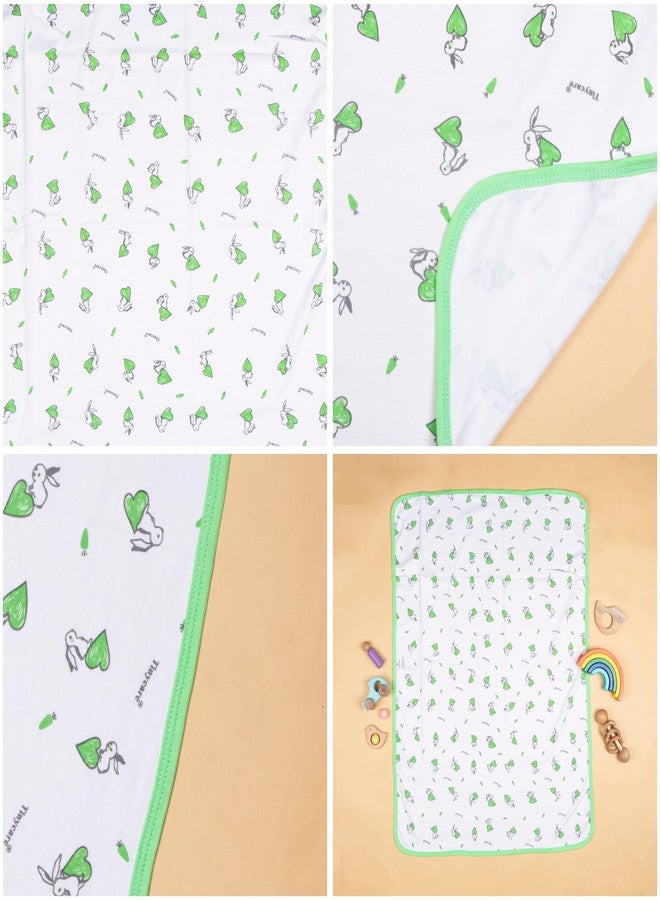 Tinycare Cotton Bath Towel for New Born, Extra Soft Fabric Interlok Printed Towel for Kids/Toddler/Infants, Quick Absorbent, Reusable Napkins Bathing Towels (85 x 60 cm, Green)_Pack of 1 - Image 5