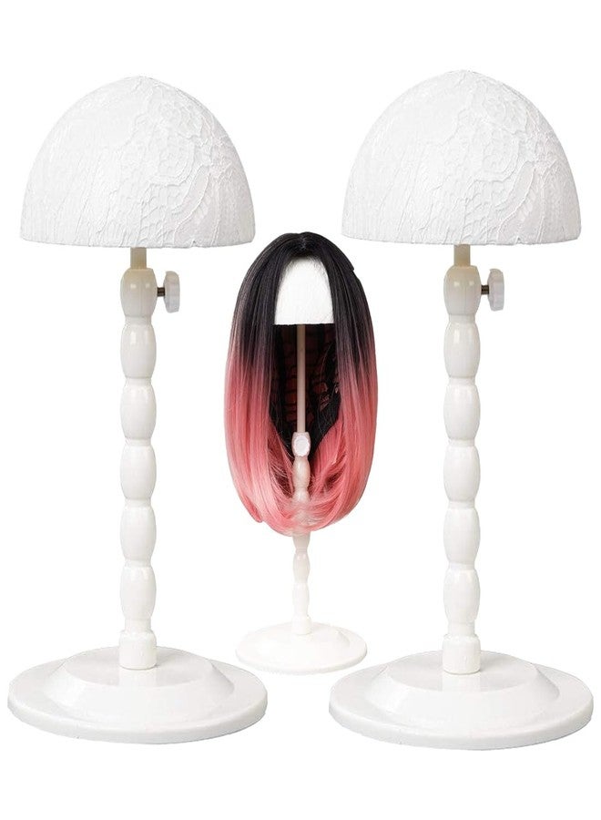 Youngther 2Pcs Wig Stand Adjustable Height Hat Display Portable Folding Wig Head Holders Plastic Wig Stand for Styling Wig Hair Drying Display(2 PCS (PACK OF 2) )(PACK OF 2) - Image 1