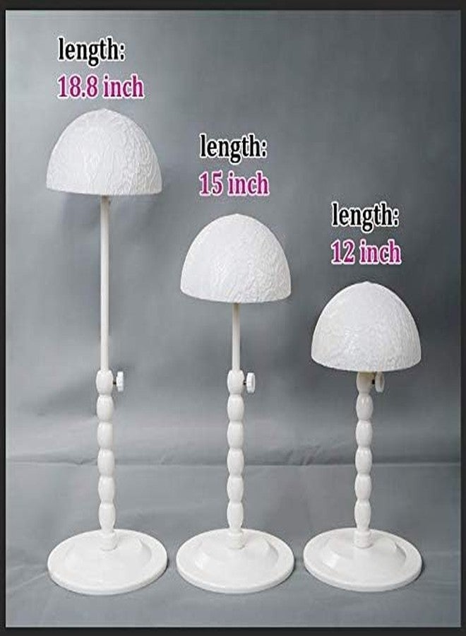 Youngther 2Pcs Wig Stand Adjustable Height Hat Display Portable Folding Wig Head Holders Plastic Wig Stand for Styling Wig Hair Drying Display(2 PCS (PACK OF 2) )(PACK OF 2) - Image 5