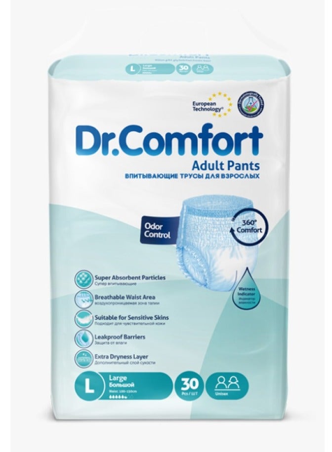 دكتور_كومفورت حفاضات كبار حجم كبير  30 قطعة L - Image 1