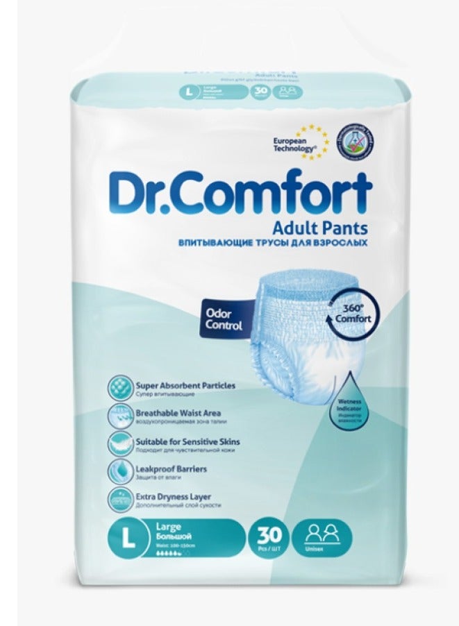 دكتور_كومفورت حفاضات كبار حجم كبير  30 قطعة L - Image 2