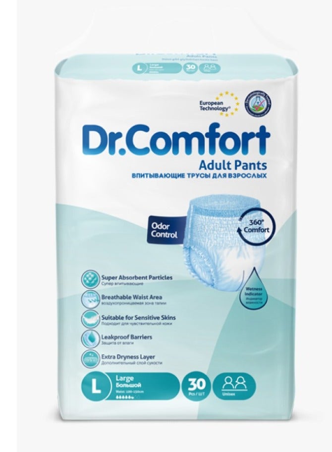 دكتور_كومفورت حفاضات كبار حجم كبير  30 قطعة L - Image 3