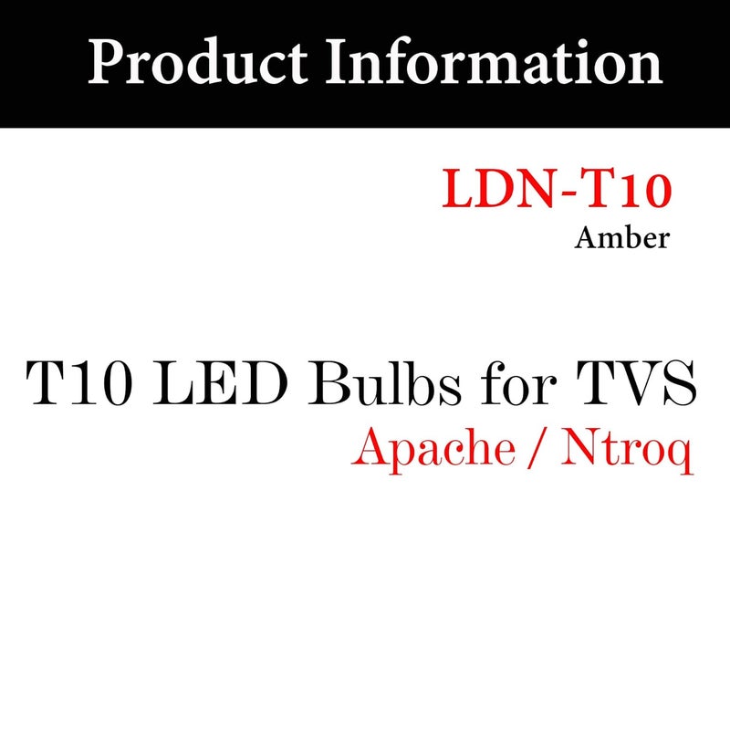 Ramanta 360° Reflecting 45 Smds T10 Socket Led Indicator Bulbs Parking Light Bulbs Compatible With Apache | Ntorq | T10 Fitment Only (12 V; 5 W; Pack Of 4, Amber,Black,Orange) - Image 2