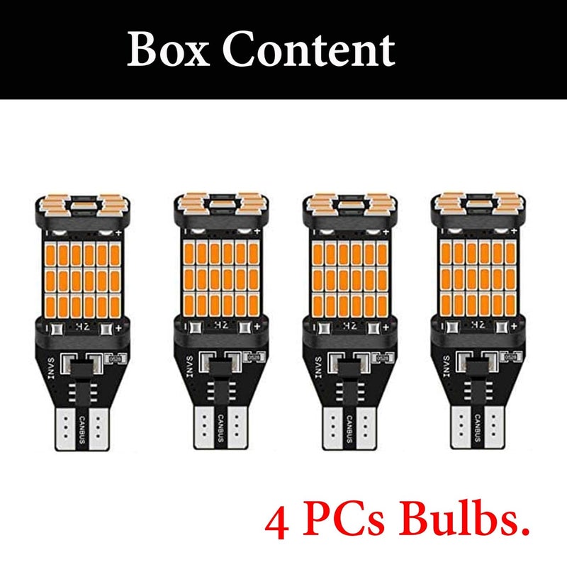 Ramanta 360° Reflecting 45 Smds T10 Socket Led Indicator Bulbs Parking Light Bulbs Compatible With Apache | Ntorq | T10 Fitment Only (12 V; 5 W; Pack Of 4, Amber,Black,Orange) - Image 4