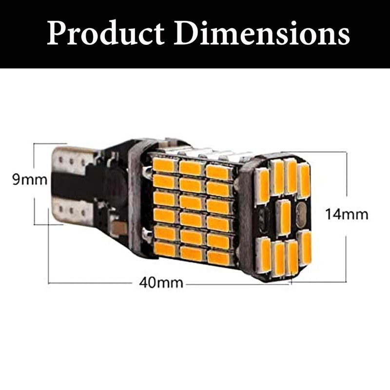 Ramanta 360° Reflecting 45 Smds T10 Socket Led Indicator Bulbs Parking Light Bulbs Compatible With Apache | Ntorq | T10 Fitment Only (12 V; 5 W; Pack Of 4, Amber,Black,Orange) - Image 3