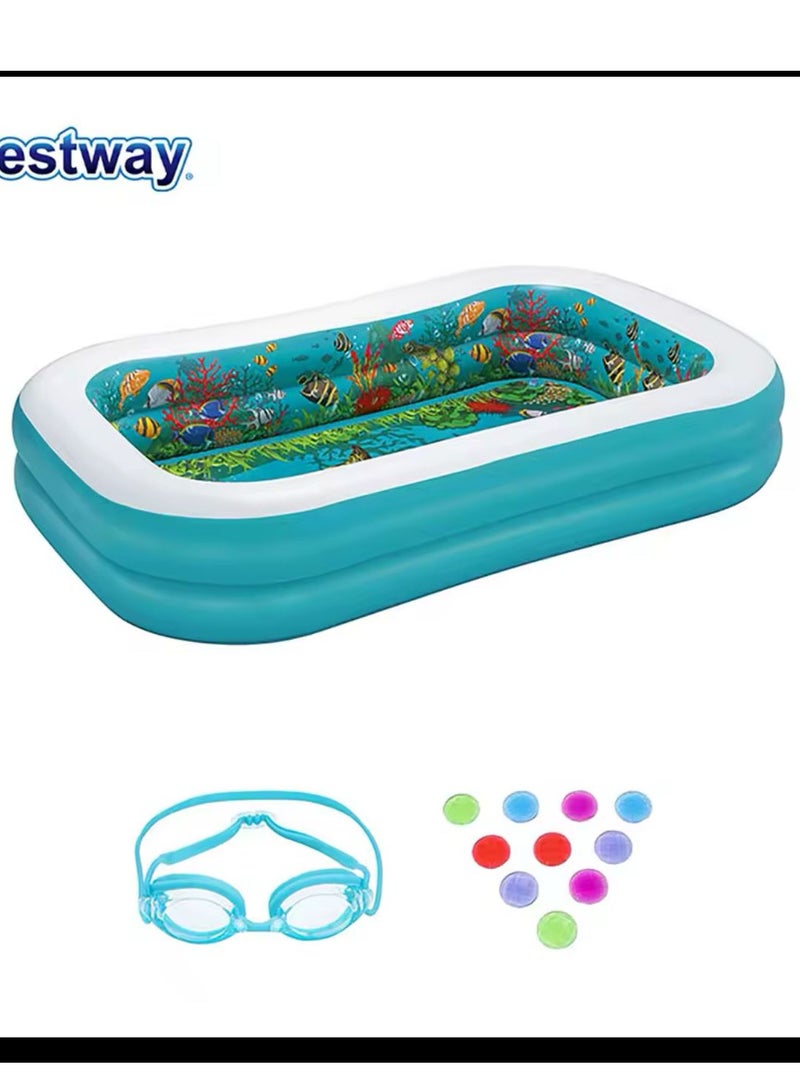 Generic Inflatable Pool Outdoor Family Pool, Portable Inflatable Paddling Pool, Easy to Store Home Kids Ball Pool