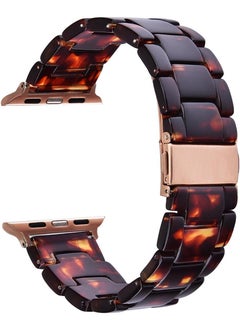 Y&D Light Apple Watch Band Fashion Resin iWatch Band Bracelet Compatible With Copper Stainless Steel Buckle For Apple Watch For 2/3/4/5/6/7/8/SE/8/9 42/44/45mm  - Image 1