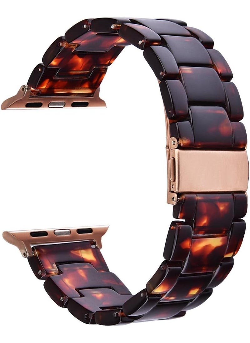 Y&D - Light Apple Watch Band Fashion Resin iWatch Band Bracelet Compatible With Copper Stainless Steel Buckle For Apple Watch For 2/3/4/5/6/7/8/SE/8/9 42/44/45mm - Image 1