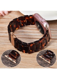 Y&D Light Apple Watch Band Fashion Resin iWatch Band Bracelet Compatible With Copper Stainless Steel Buckle For Apple Watch For 2/3/4/5/6/7/8/SE/8/9 42/44/45mm  - Image 5
