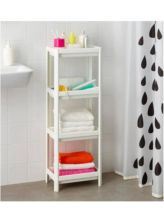 RaCo HYGIENE 4 Layer Vesken Shelving Unit Shelf White 36x23x100 cm - Image 2