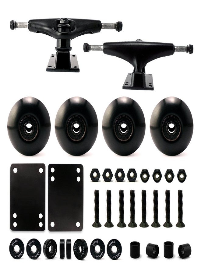VJ 5.0 Skateboard Trucks (Black), Skateboard Wheels 52mm, Skateboard Bearings, Skateboard Pads, Skateboard Hardware 1" (52mm Black) - Image 2