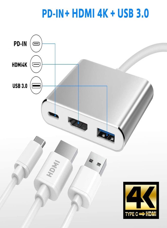 Battony USB C to HDMI Adapter USB Type C Adapter Multiport AV Converter with 4K HDMI Output USB C Port and USD3.0 Fasting Charging Port Compatible for MacBook Pro MacBook Air 2019/2018 iPad Pro 2019/ - Image 4