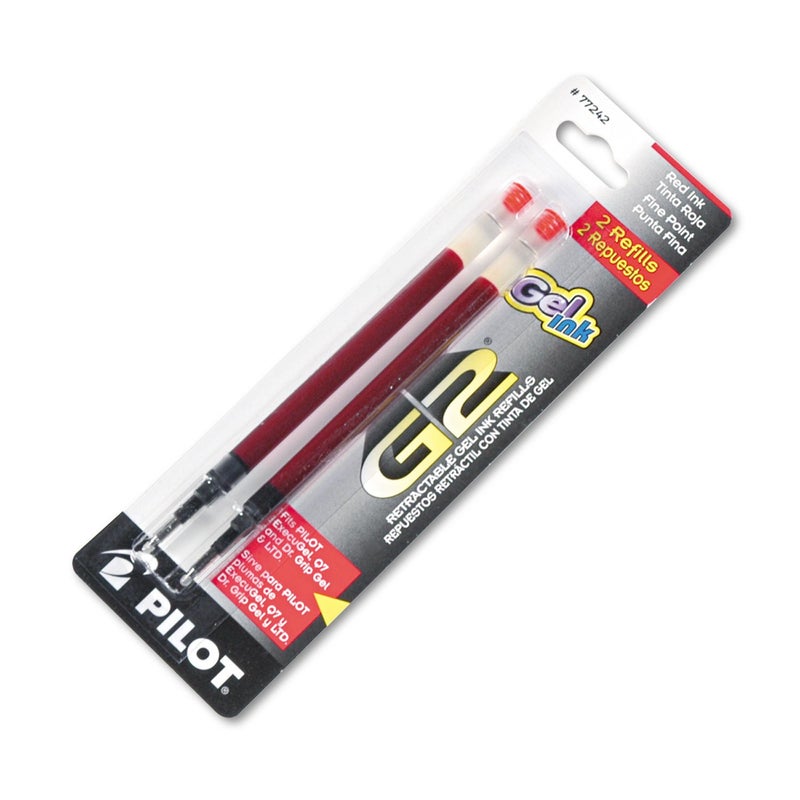 Pilot, G2 Gel Ink Refills, Fine Point 0.7 mm, Red, Pack of 2 - Image 5