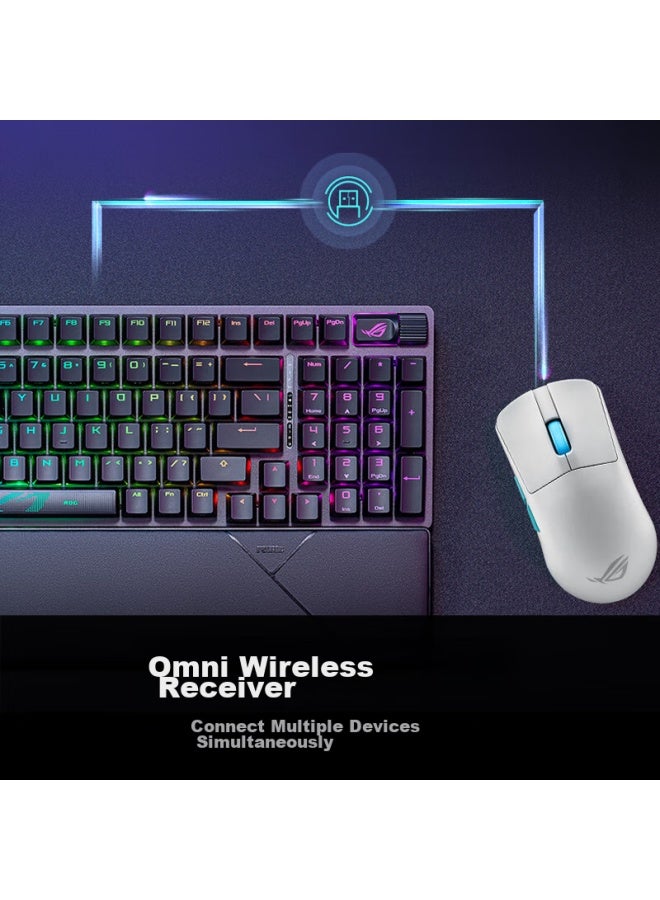 Rog Ranger 2 98 Wireless Keyboard, Wired/wireless/bluetooth Triple-mode Gaming Keyboard, 96-key Layout, Rgb, Hot-swappable Customizable, Nx Ice Storm Gray Switch, Midnight Black - Image 5