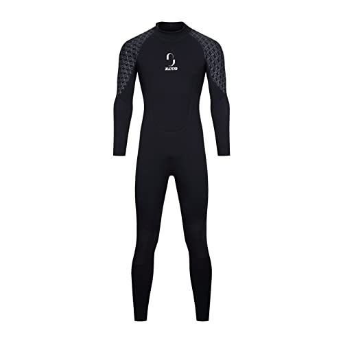 ZCCO Wetsuits Men's 3mm Premium Neoprene Full Sleeve Dive Skin for Spearfishing,Snorkeling, Surfing,Canoeing,Scuba Diving Wet Suits(Men's Black(New),XL) - Image 4