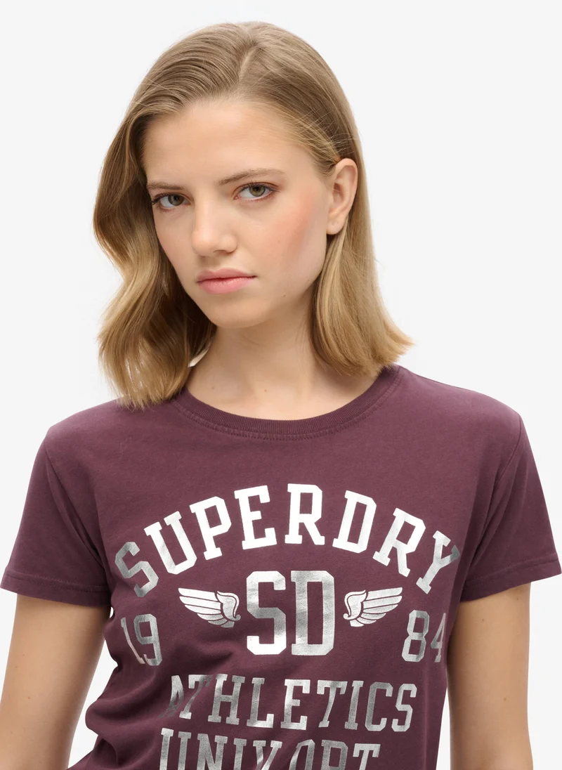 Superdry COLLEGE SCRIPT FITTED TSHIRT