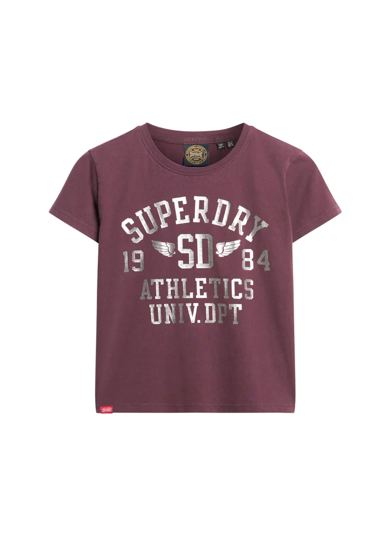 Superdry COLLEGE SCRIPT FITTED TSHIRT