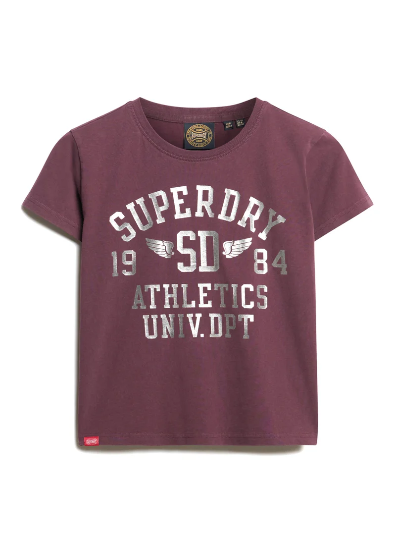 Superdry COLLEGE SCRIPT FITTED TSHIRT