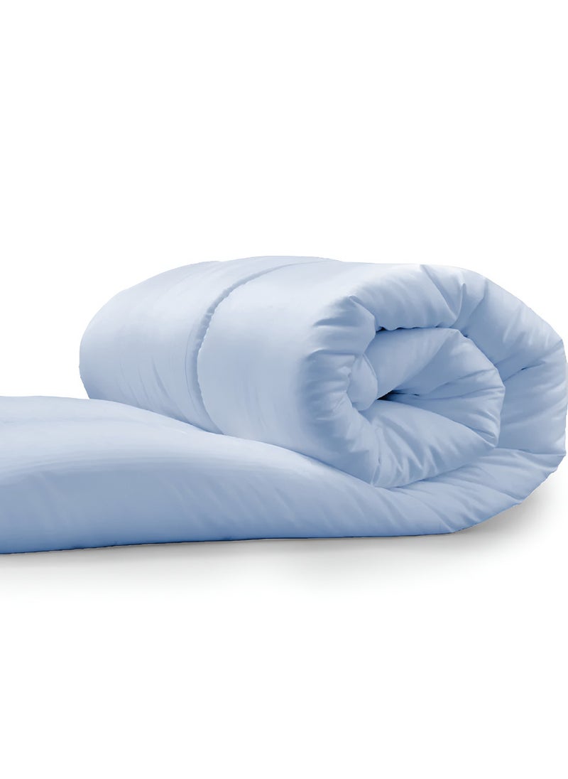 بلوبيري أزرق سماوي لون ناعم سادة حجم كينج لحاف ستوكات 240 × 260سم - Image 1