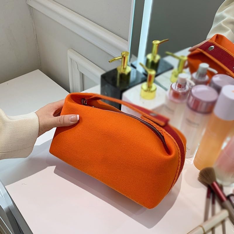 Makeup Bag, Large Capacity Brush, Skincare Product, Hand-held Soft, Wash - Image 3