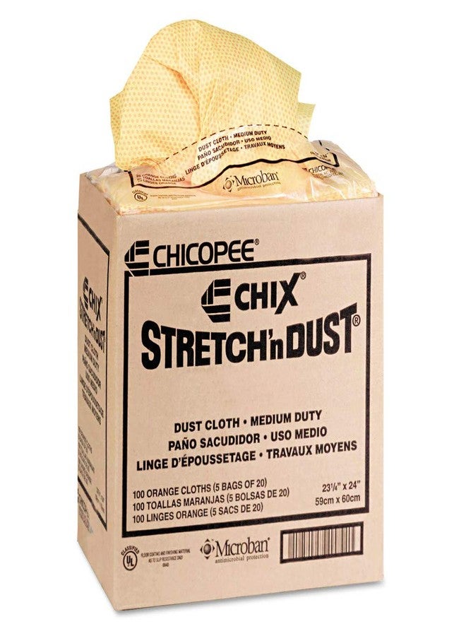 Chicopee Branded Products Duster Cloths,Stretch-n-Dust, 23-1/4"x24", 100/CT, Orange - Image 2