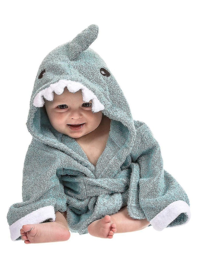 رداء حمام ماص بغطاء للرأس للخريف والشتاء، ملابس منزلية للأطفال - Image 1